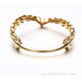 925 Gold Color Women CZ Lady Ring